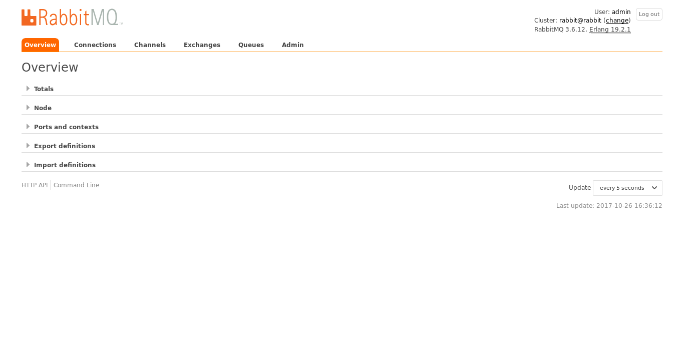 RabbitMQ 管理界面